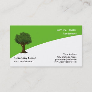 Green Tree Garden Lawn Care and Landscape Business Card