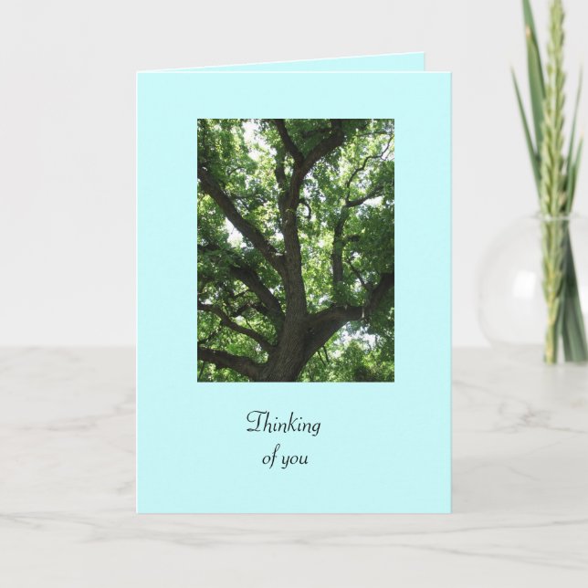 Green Tree Get Well Card (Front)