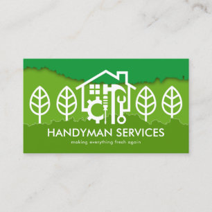 Green Tree Landscape Layers Lawn Care Garden Business Card