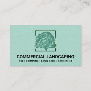 Green Tree Logo Landscaping Business Card