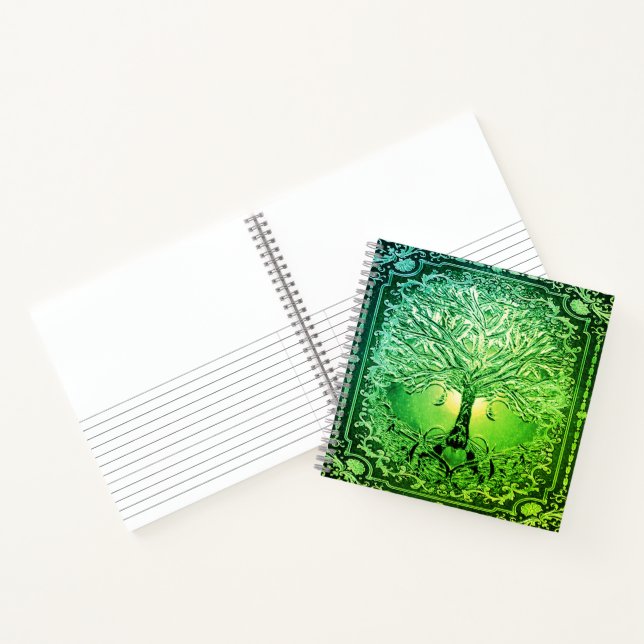 Green Tree of Life Ancient Rustic  Notebook (Inside)