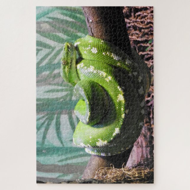 Green Tree Python Jigsaw Puzzle (Vertical)