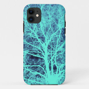 Green tree silhouette iPhone 11 case