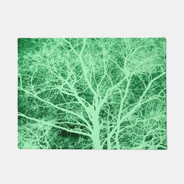 Green tree silhouette doormat (Front)
