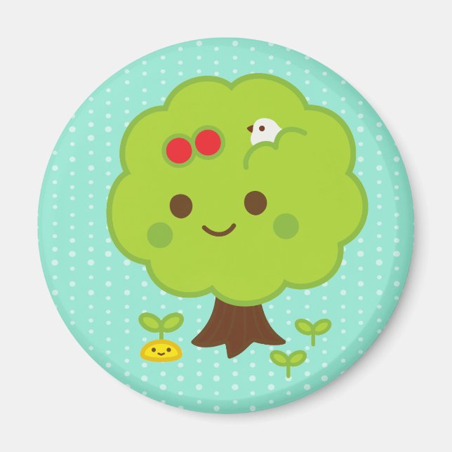 Green Tree Sprouts Magnet (Front)