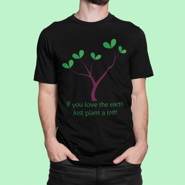 Green Tree With Eco Slogan - Green Tree with Eco-f T-Shirt (Creator Uploaded)