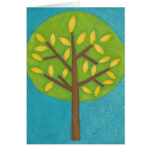 Green Tree with Yellow Leaves by Chariklia Zarris