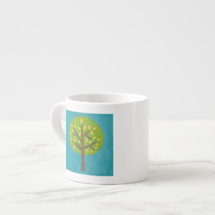 Green Tree with Yellow Leaves by Chariklia Zarris Espresso Cup