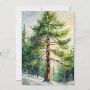 Green Trees And Nature Holiday Card
