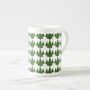 Green Trees  Bone China Mug