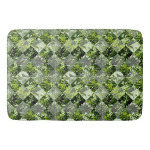 Green Trees In Diamond Window, Bathmat