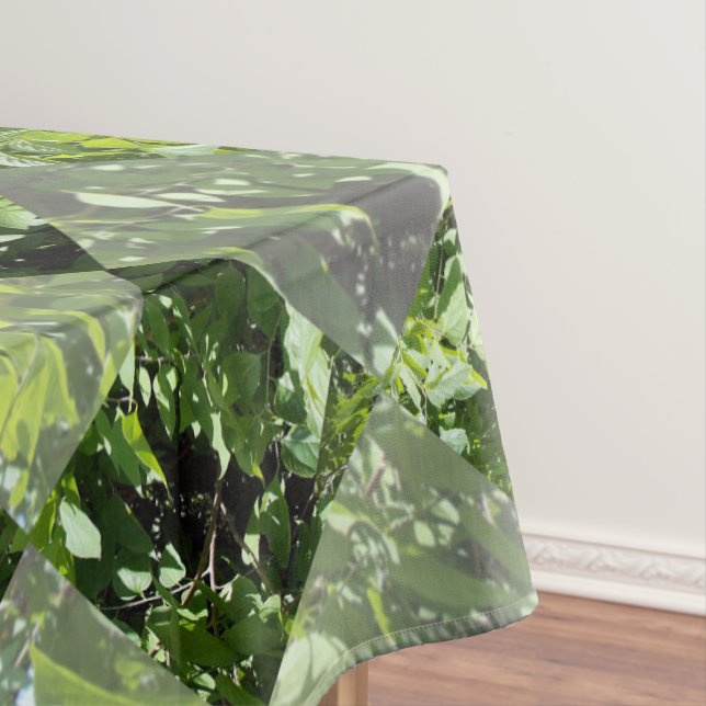 Green Trees In Diamond Window, Tablecloth (In Situ)