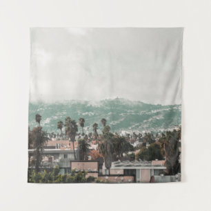 GREEN TREES NEAR BUILDINGS TAPESTRY