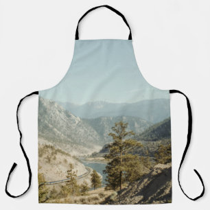 GREEN TREES ON MOUNTAIN DURING DAYTIME APRON