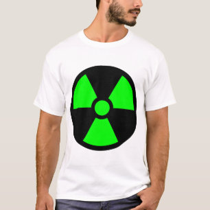 Green Trefoil Symbol on Black Background T-Shirt