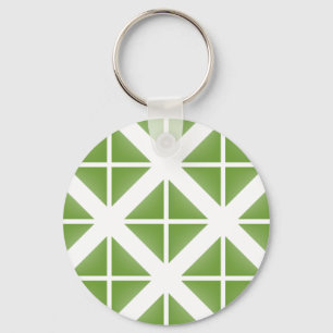 Green Trendy Triangle Pattern Key Ring