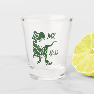 Green Trex the Boss Dino Shot Glass