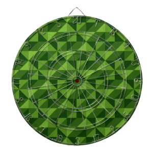 Green Triangle Artistic Abstract Pattern Dartboard