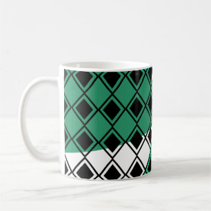 Green Triangle Harlequin Coffee Mug