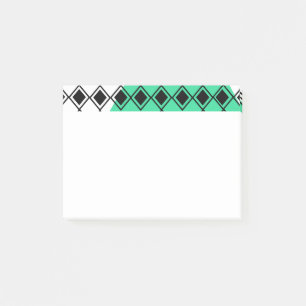 Green Triangle Harlequin Post-it Notes