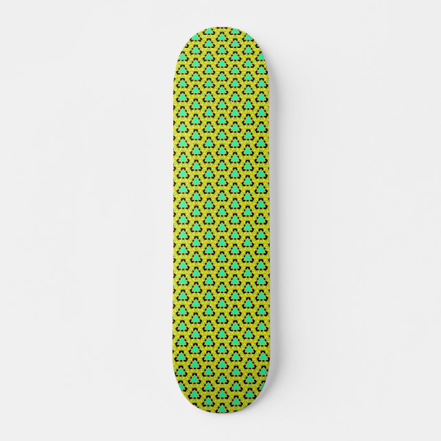 Green Triangle Pattern Skateboard (Front)