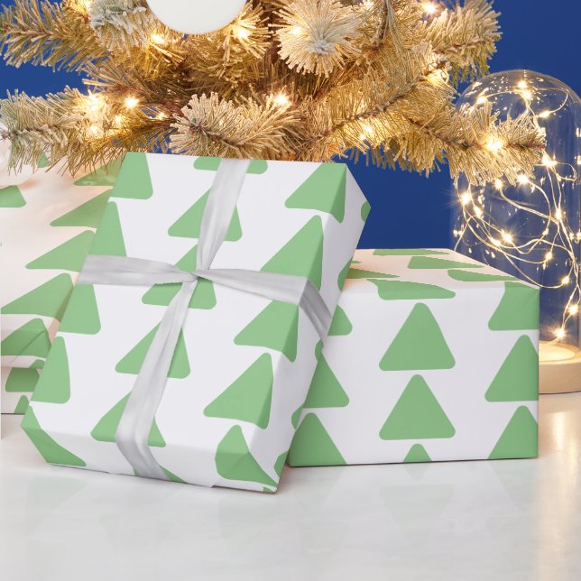 Green Triangle Print  Wrapping Paper (Holidays)