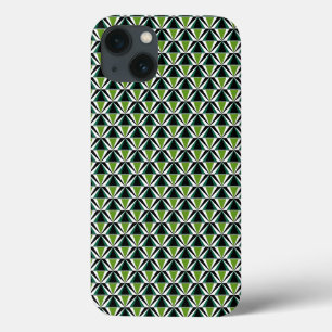 Green Triangles iPhone 13 Case