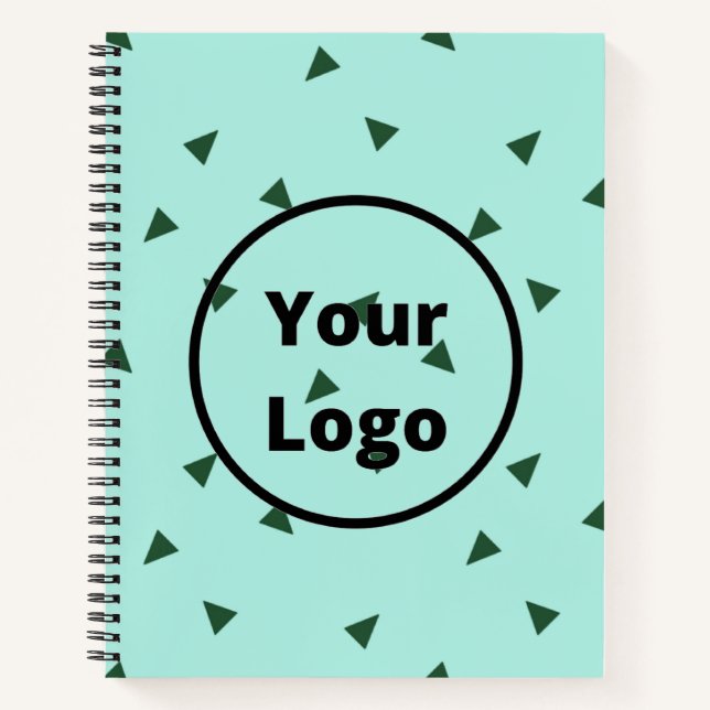 Green triangles on blue notebook (Front)
