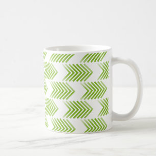Green Tribal Arrow Pattern Coffee Mug