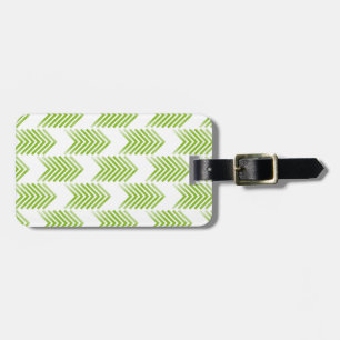 Green Tribal Arrow Pattern Luggage Tag