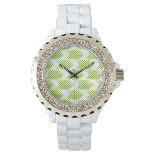Green Tribal Arrow Pattern Watch (Front)