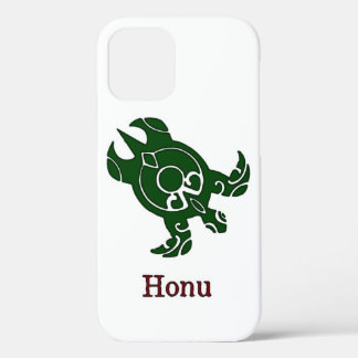 Green Tribal Sea Turtle on White Case-Mate iPhone 12 Case