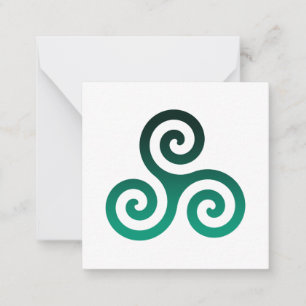 Green Triskele Card