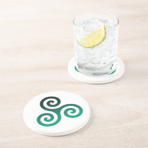 Green Triskele Coaster