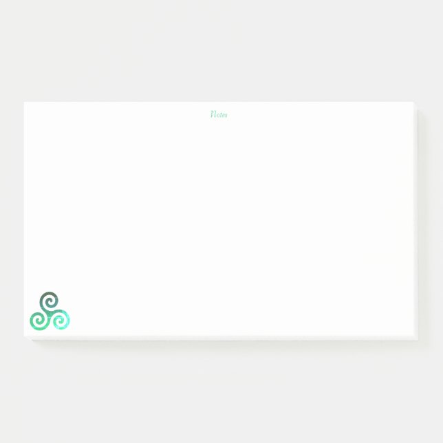 Green Triskele Post-it Notes (Front)