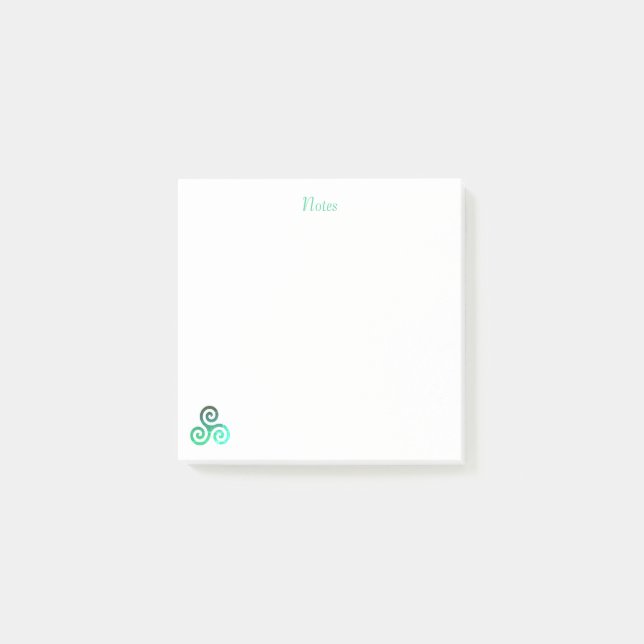 Green Triskele Post-it Notes (Front)
