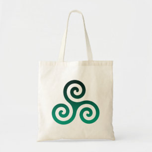 Green Triskele Tote Bag