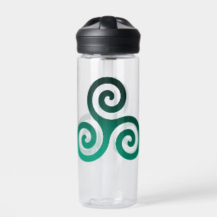 Green Triskele Water Bottle