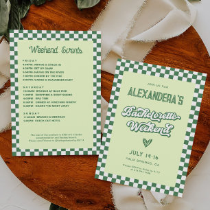 Green Tropical Bachelorette Weekend Party  Invitation