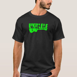green tropical hawaiian uke ukulele design T-Shirt