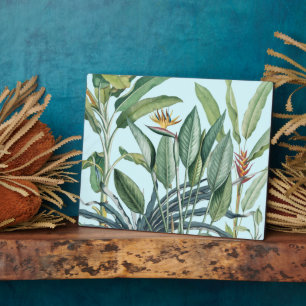 Green Tropical Jungle Banana Tree Strelitzia Plaque