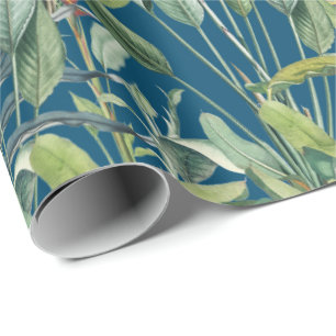 Green Tropical Jungle Banana Tree Strelitzia Wrapping Paper