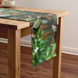 Green Tropical Jungle Short Table Runner
