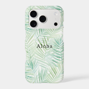Green Tropical Leaves Aloha