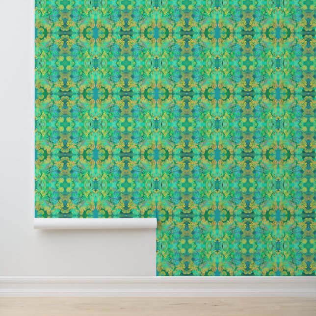 Green Tropical Leaves Wallpaper (Application)