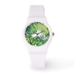 Green Tropical Leaves Watch