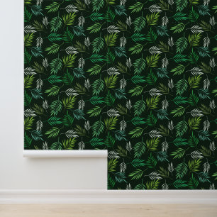 Green Tropical Palm Leaves Pattern  Wallpaper