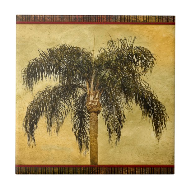 palm tree plaster craft painting