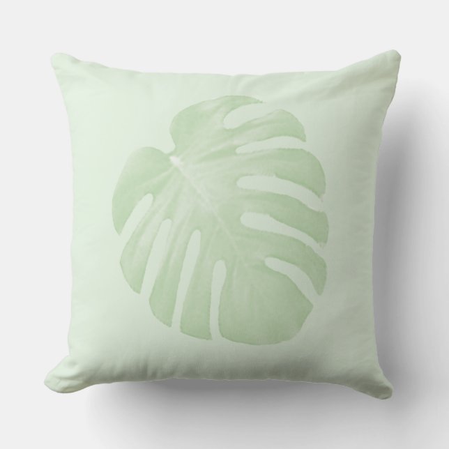 Green Tropical Pillow (Front)