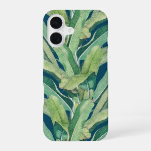 Green Tropical Vintage Banana Leaves iPhone 16 Case